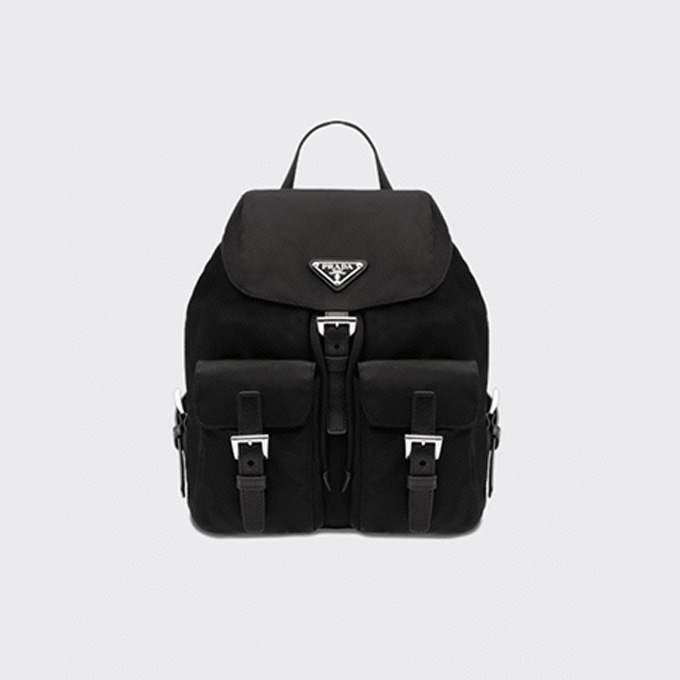 9a+quality prada re-nylon recycled fabric small drawstring flap backpack